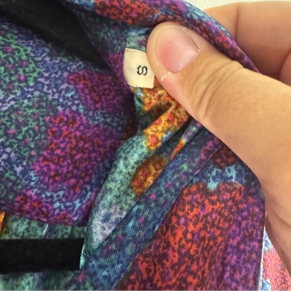 Vintage Missoni 100% Silk Jewel Tone Abstract Dress Italy 70s 80s Small - Picture 4 of 7